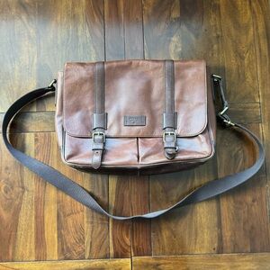 Fossil Messenger Bag Leather Brown